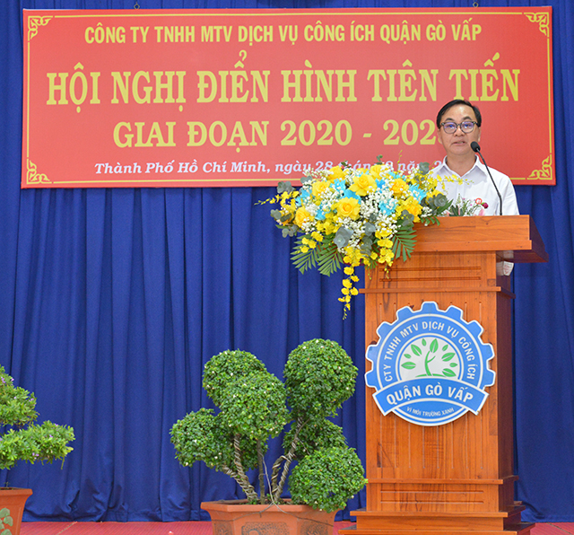 Đồng chí Phan Xuân Thiện - Phó giám đốc Công ty TNHH MTV Dịch vụ công ích quận Gò Vấp